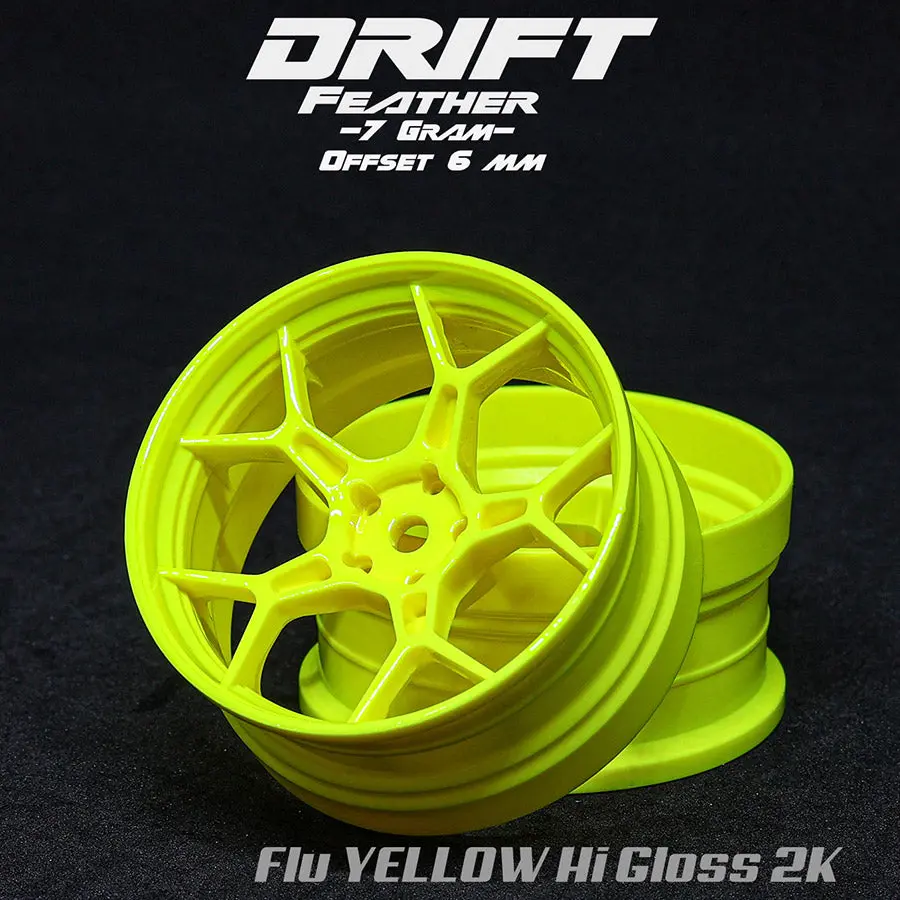 Drift Feathery 5Y Spoke Wheel - Hi Gloss 2K Flu Yellow 1