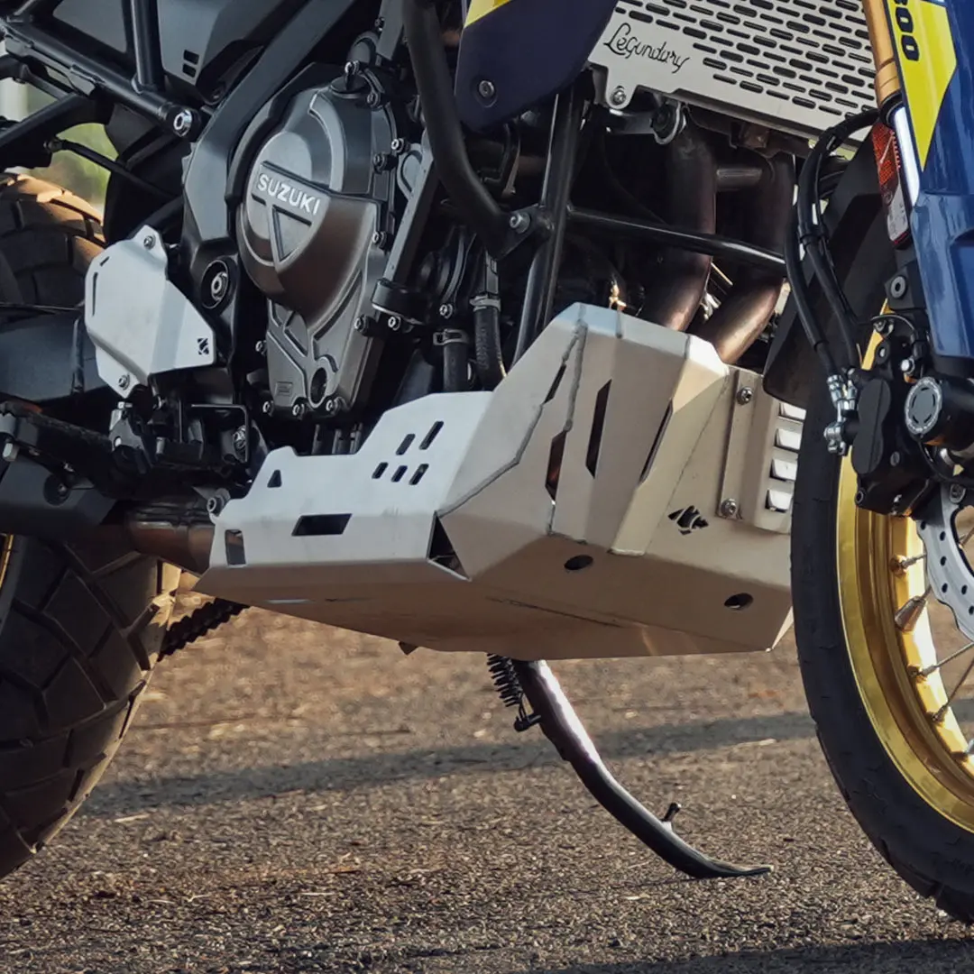 Legundary Suzuki V Strom 800De Vambrace Bash Plate Silver 1