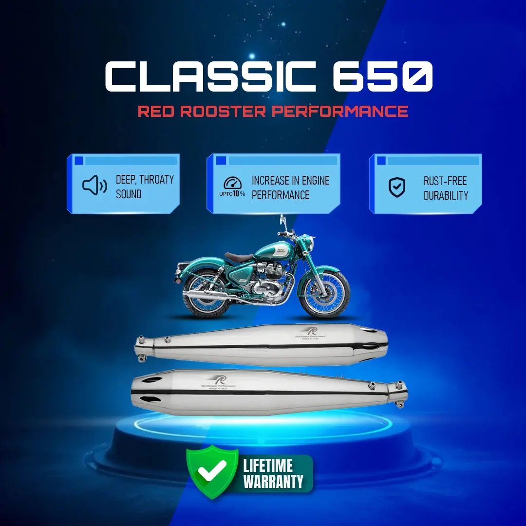 Red Rooster Performance Classic 650 Atlas Pro Polish Exhaust 1