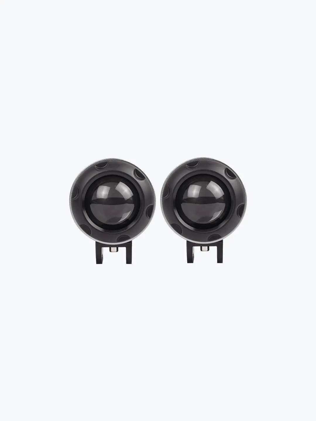 Hjg Single Led Grey Round Lense Fog Light Pair 40W 1