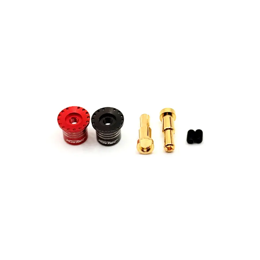Furitek Heatsink Bullet Plug Grips W/ 4-5Mm Bullets - Black/Red 1