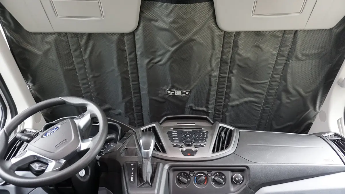 2014 + Transit Van Fabric - Interior Front Window Shade 1