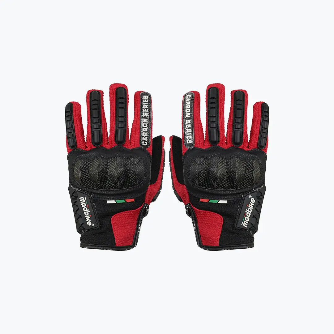 Madbike Carbon Series Mad06 Gloves Black Red 1