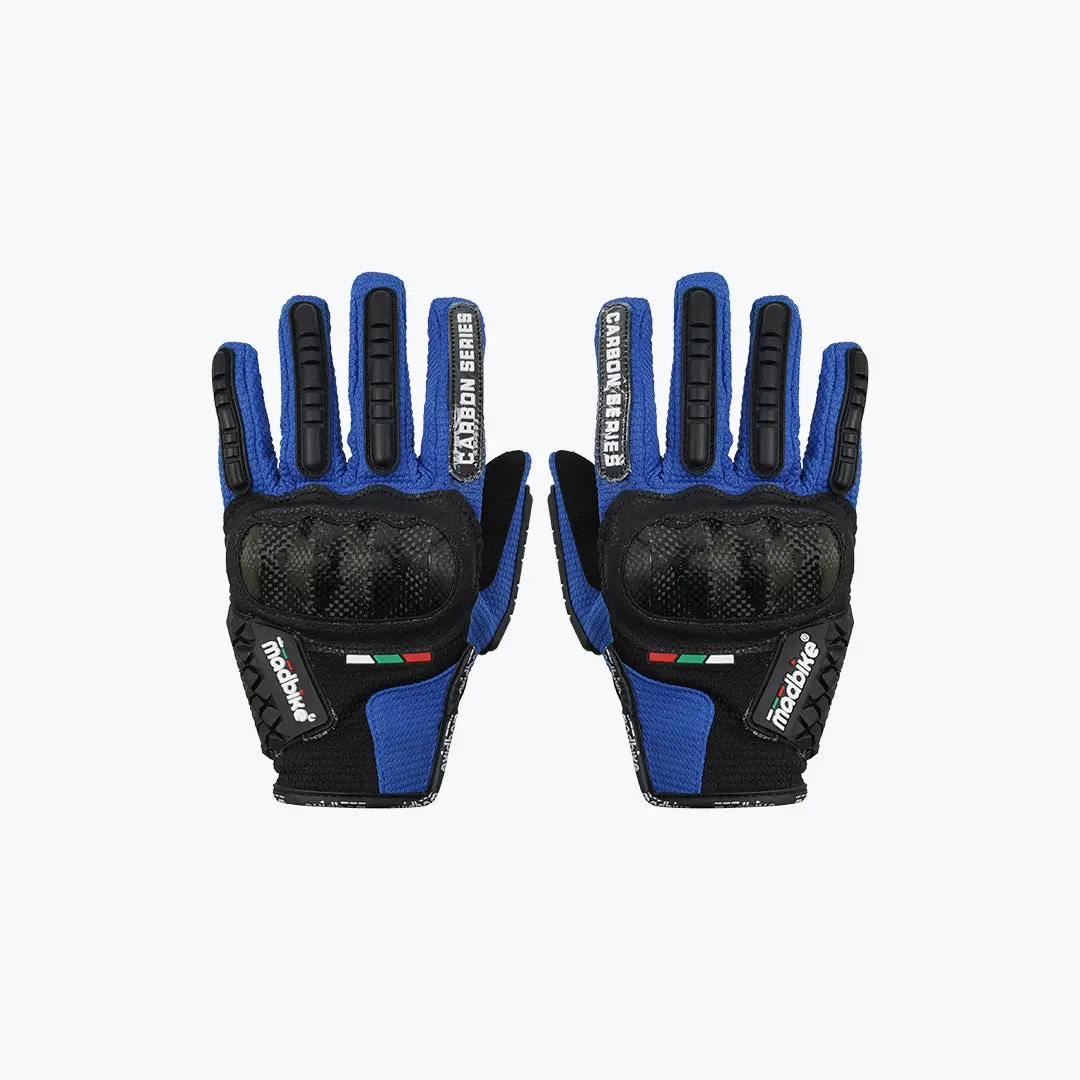 Madbike Carbon Series Mad06 Gloves Black Blue 1