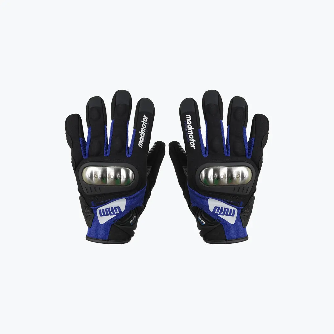 Madmotor Stainless Steel Series Mt-28 Gloves Black Blue 1