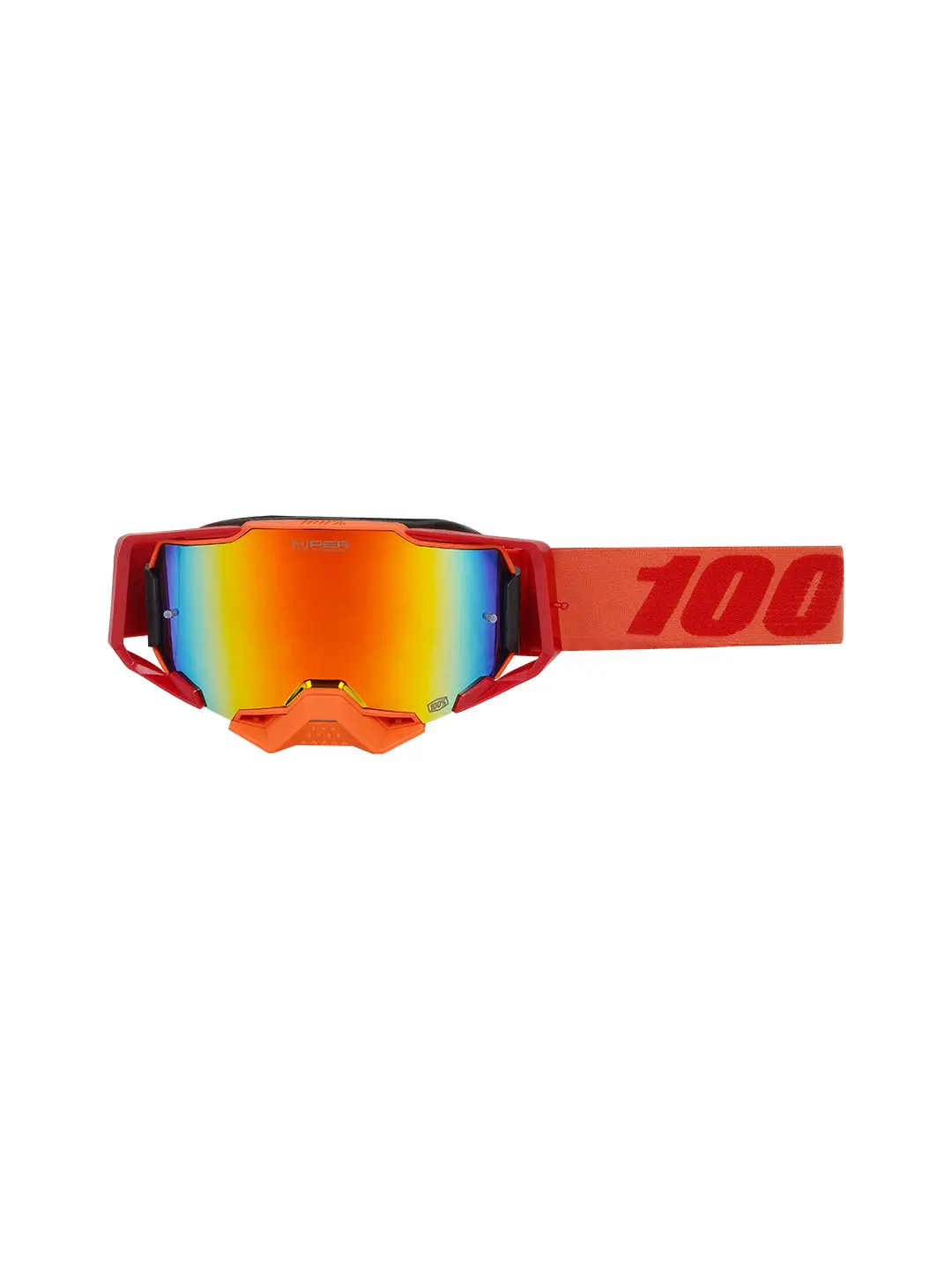 100% Armega Replica Goggles With Box Red Org.F Org.N Org Blu Tint 1
