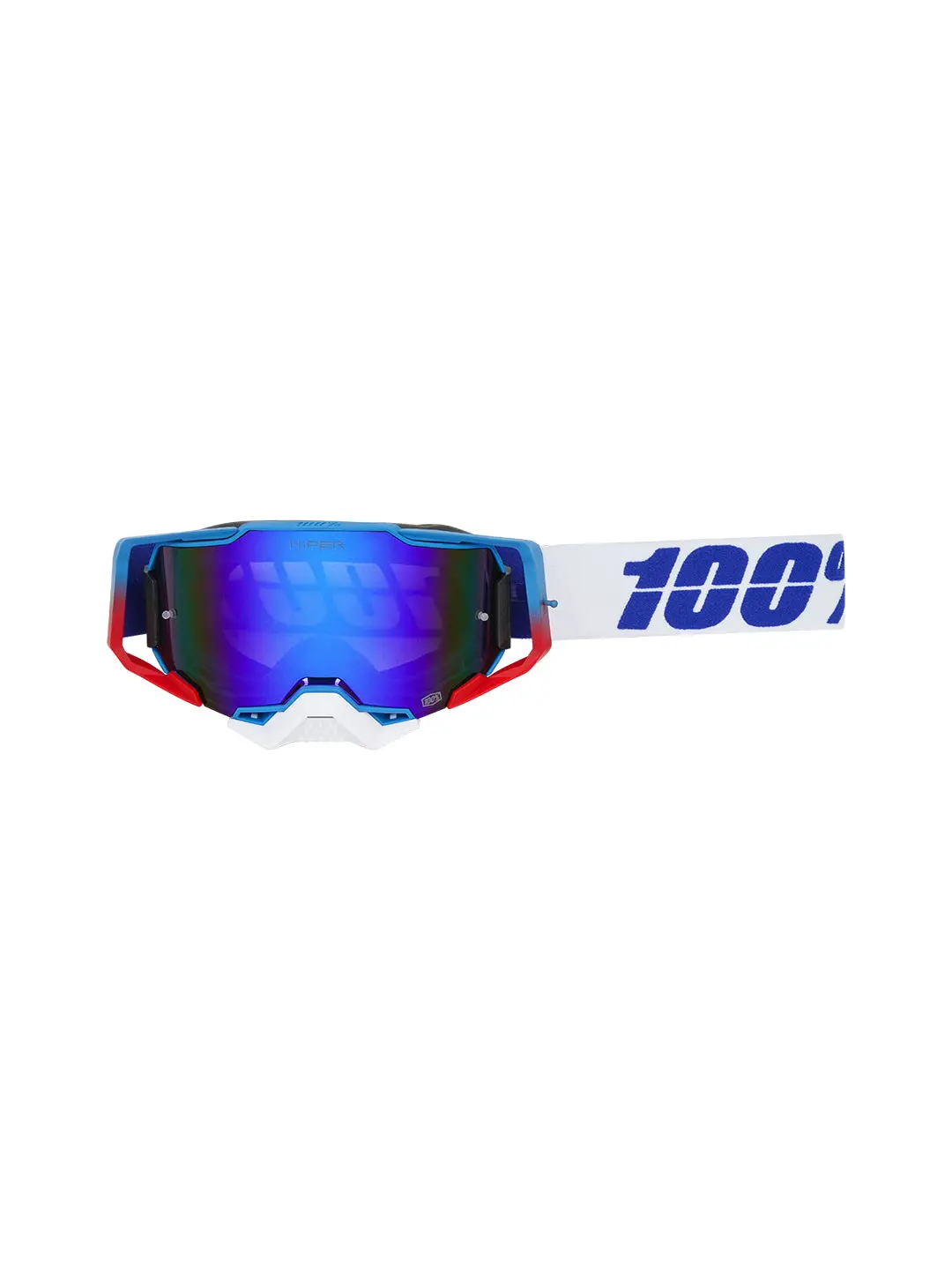 100% Armega Replica Goggles With Box Blu Red.F Wht.N Blue Tint 1