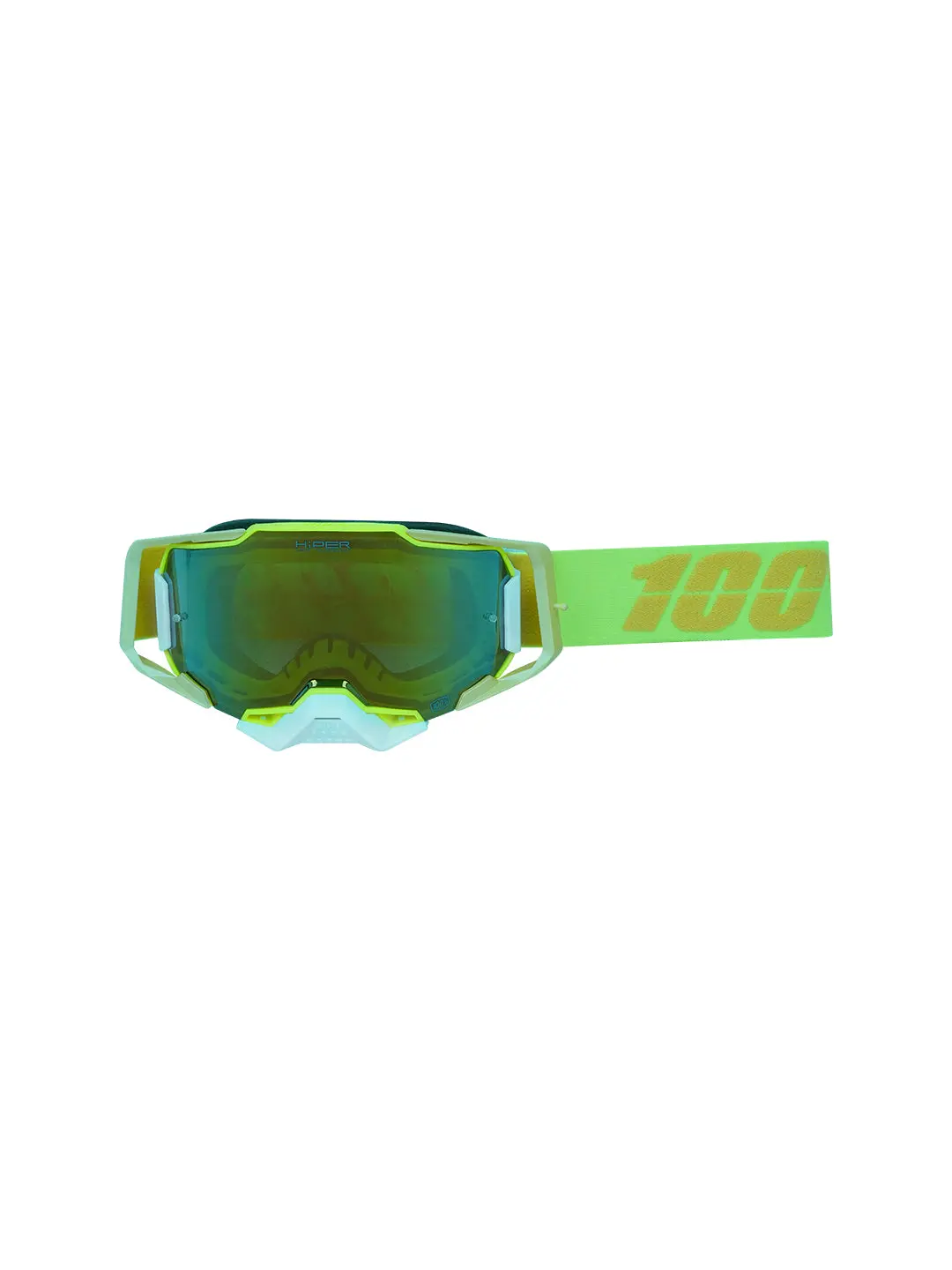 100% Armega Replica Goggles With Box Ylw.F Wht.N Gold Tint 1