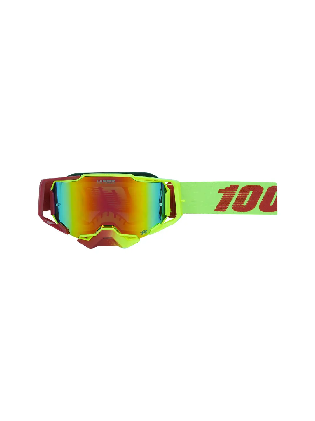 100% Armega Replica Goggles With Box Red Ylw.F Red Blu Tint 1