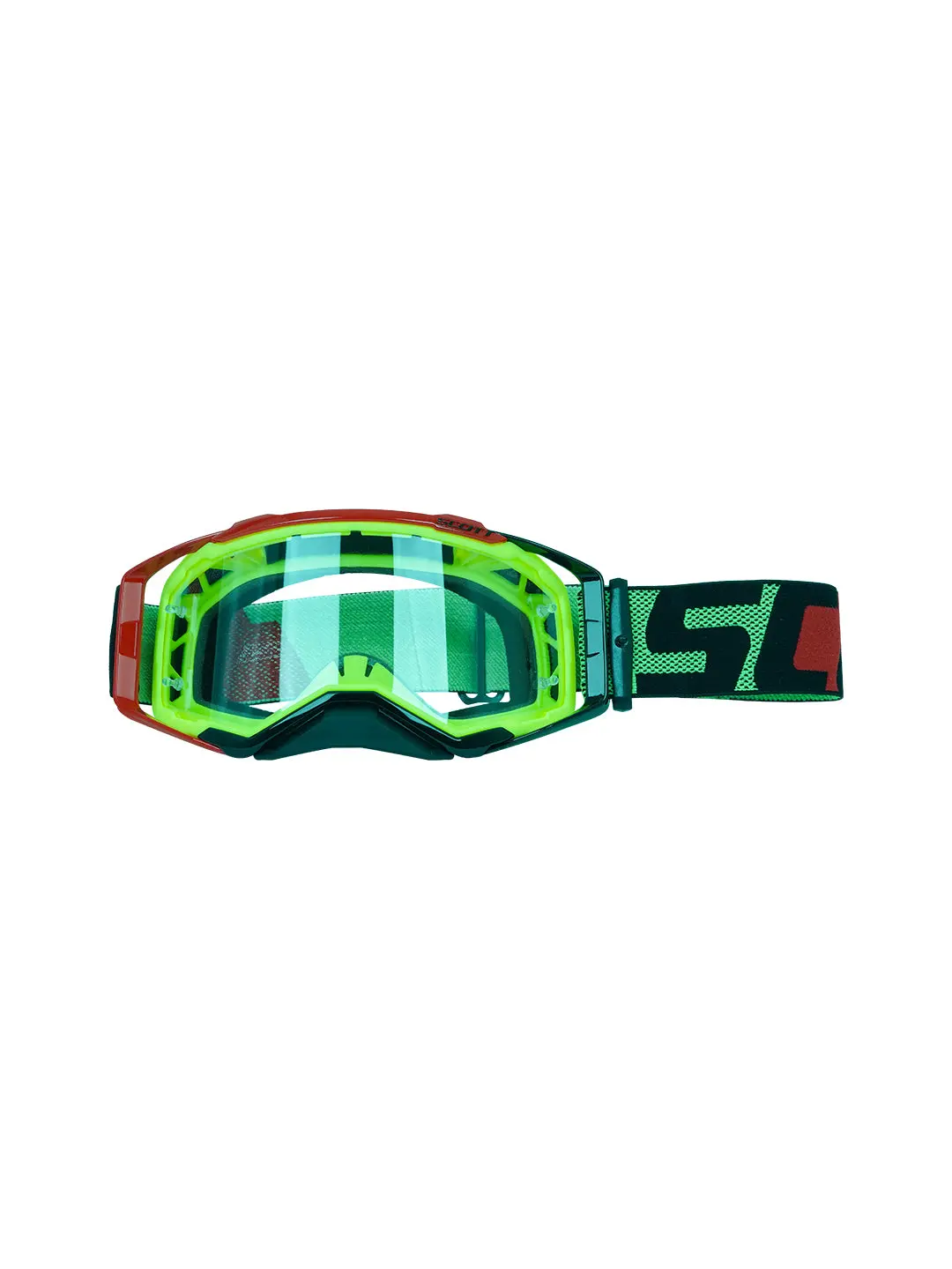 Scott Replica Goggles With Box Grn Red.F Blk.N Clear Tint 1