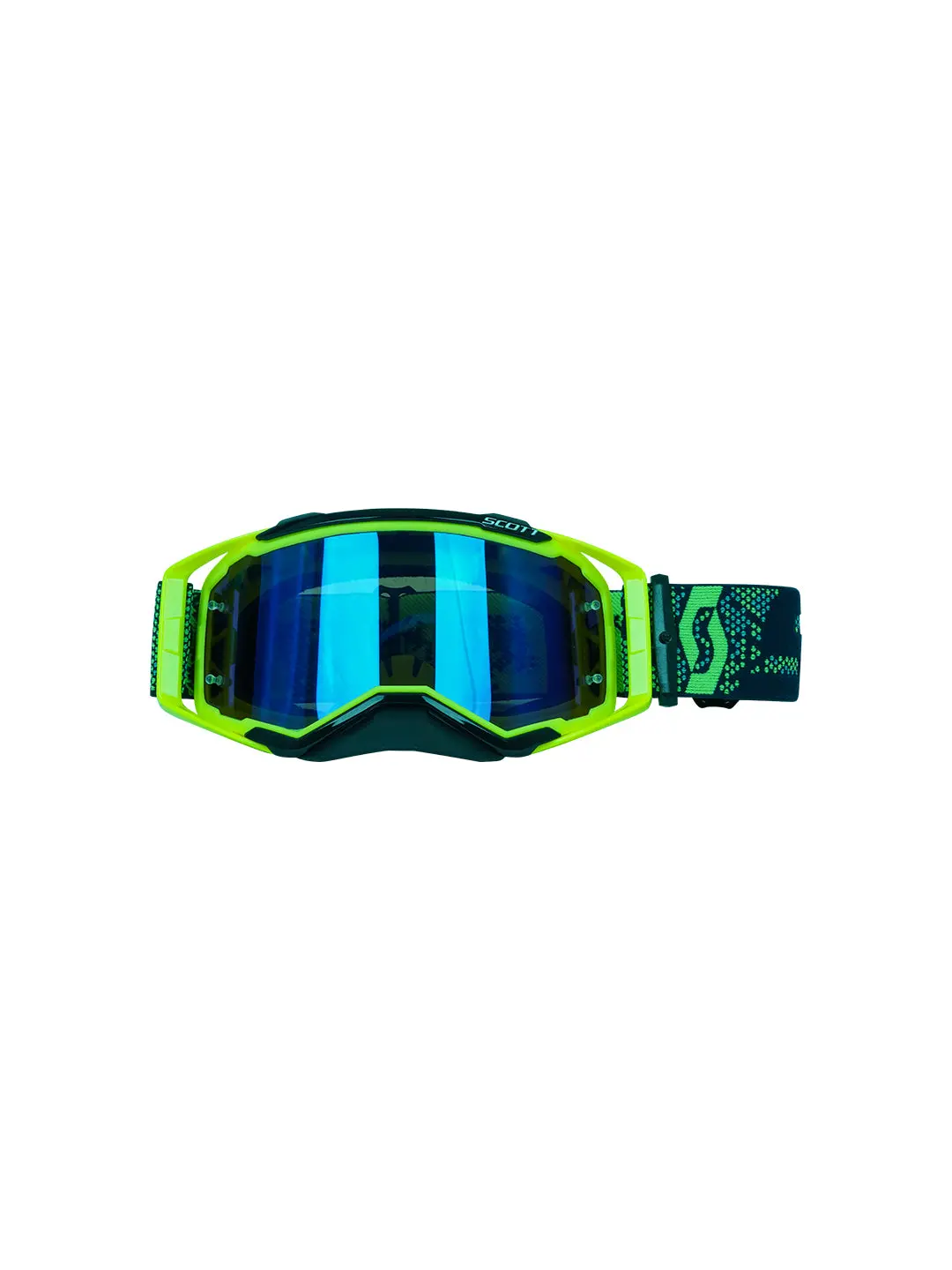 Scott Replica Goggles With Box Grn.F Blk.N Blue Tint 1