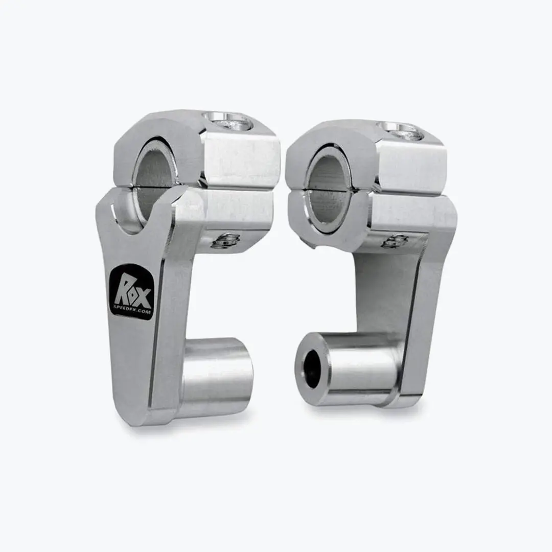 Rox Pivoting Handlebar Riser 51Mm Rise, 22 & 28Mm Natural Aluminium 1