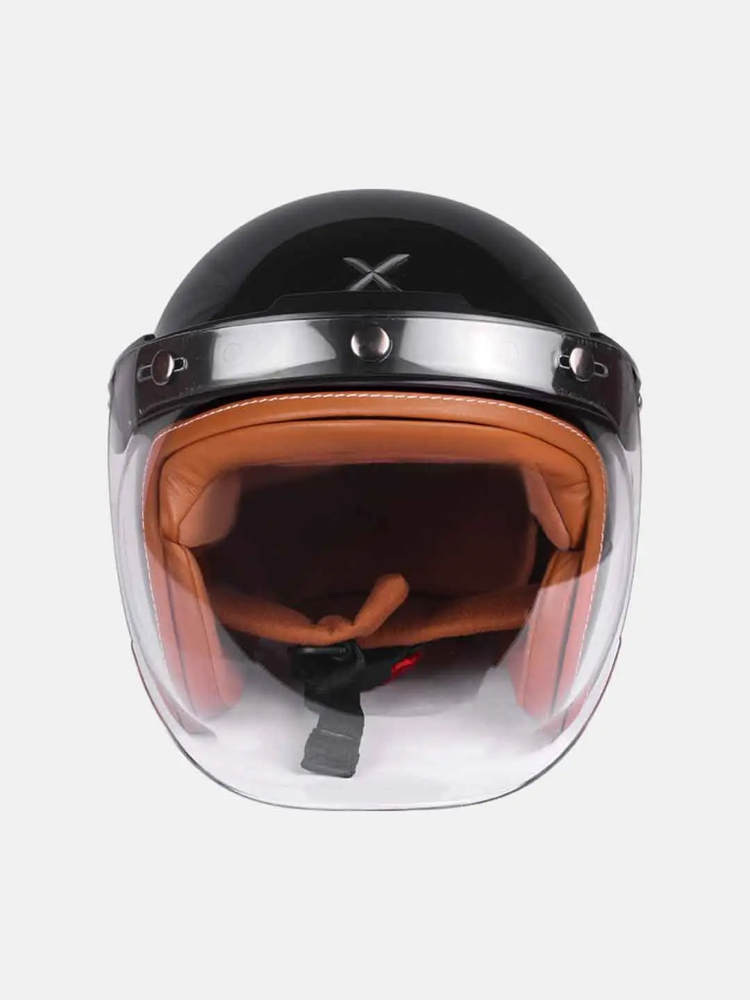 Axor Retro Jet Leather Black Helmet 1