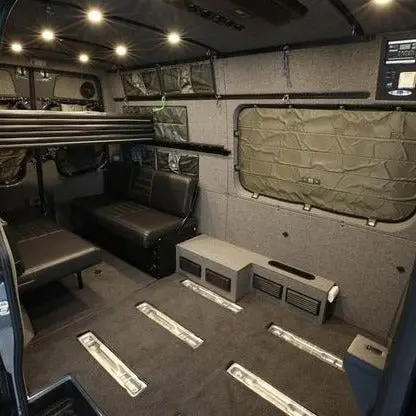 2019+ Sprinter Van Wall Liner Kit, 144" High Roof, Upholstered (No Upper Cabinets) 1