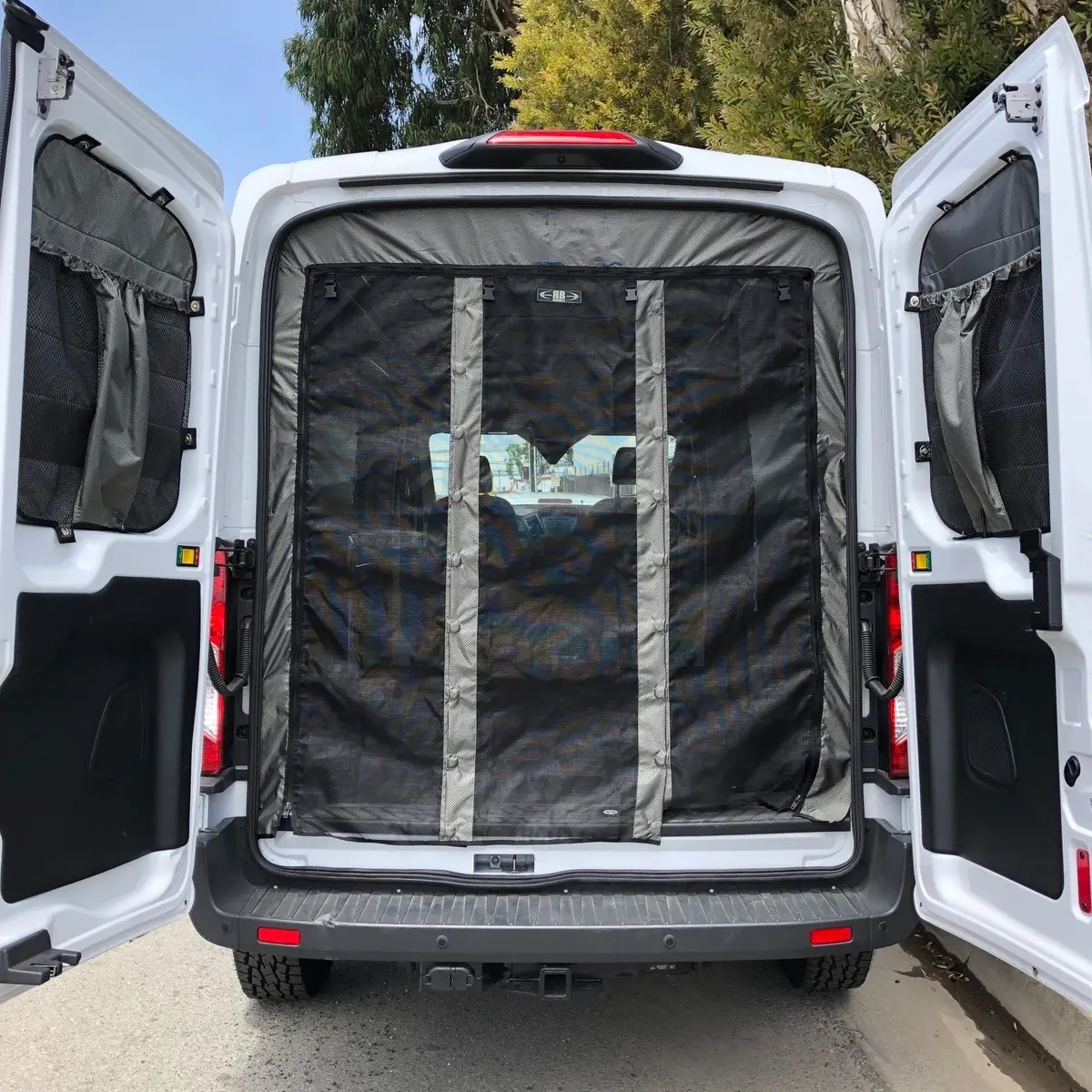 2014+ Ford Transit Rear Door Bug Net (Mid Roof) 1