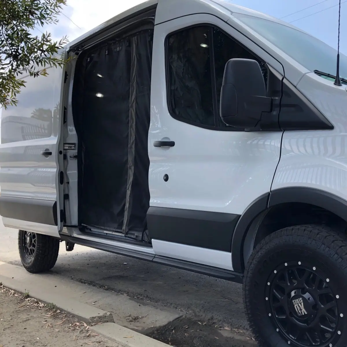 2014+ Transit Van Passenger Side Sliding Door Bug Net (For Mid & High Roof Vans) 1