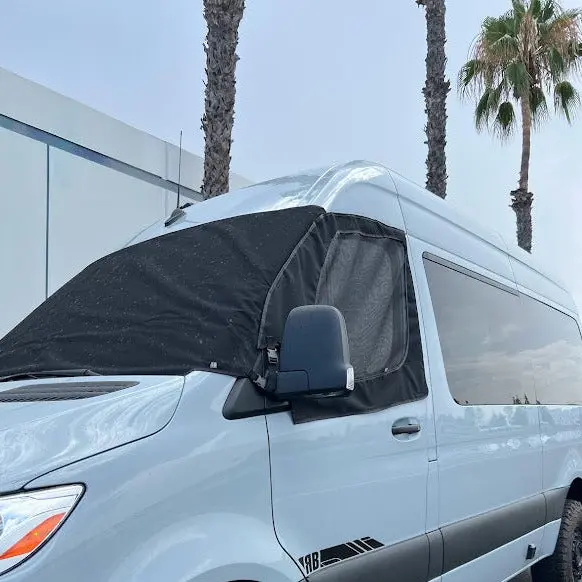 2019+  Sprinter Van Fabric - Front Window Shade / Screen Kit 1