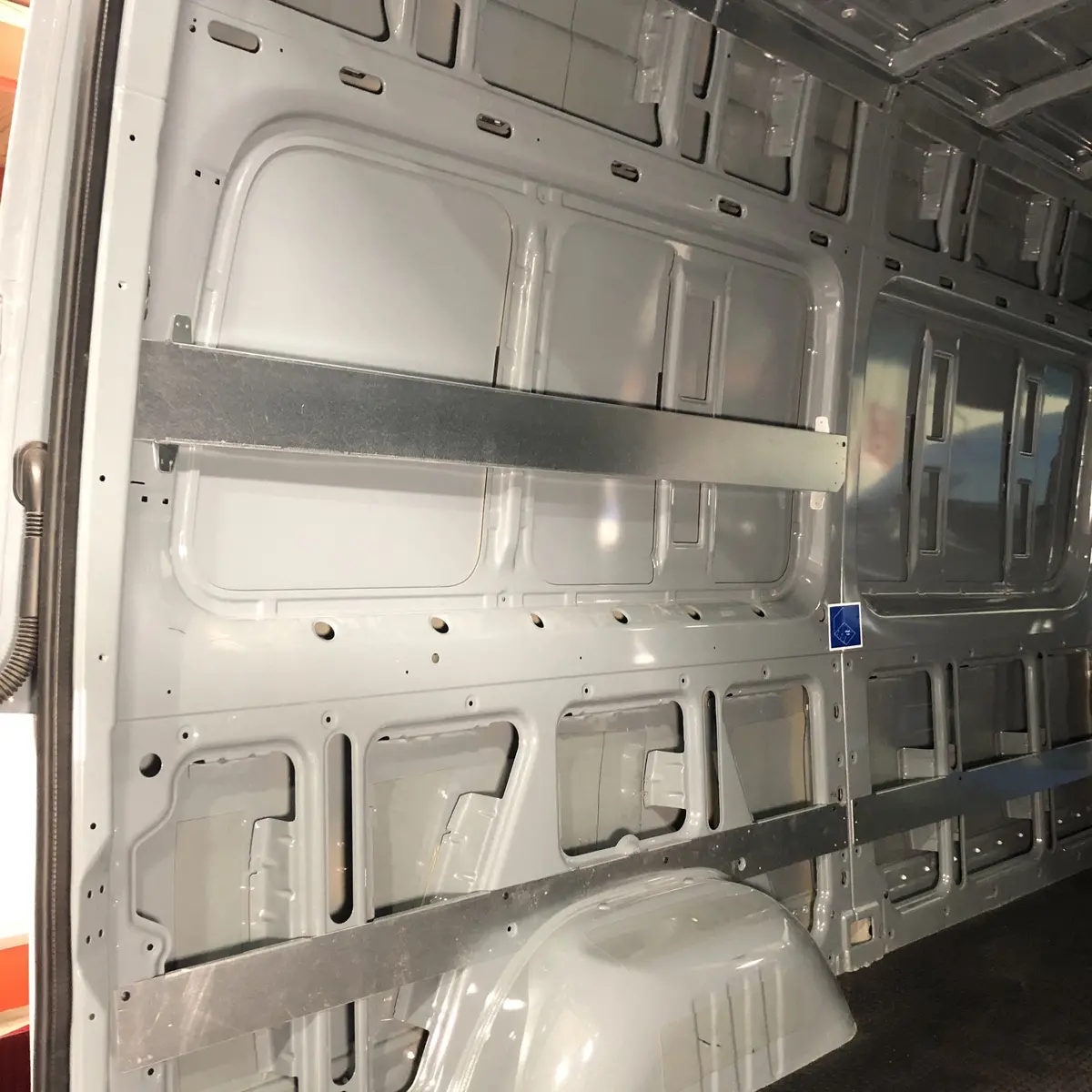 07+ Sprinter Van 144 - 43"-45" High Panel Bed Wall Brace Kit 1