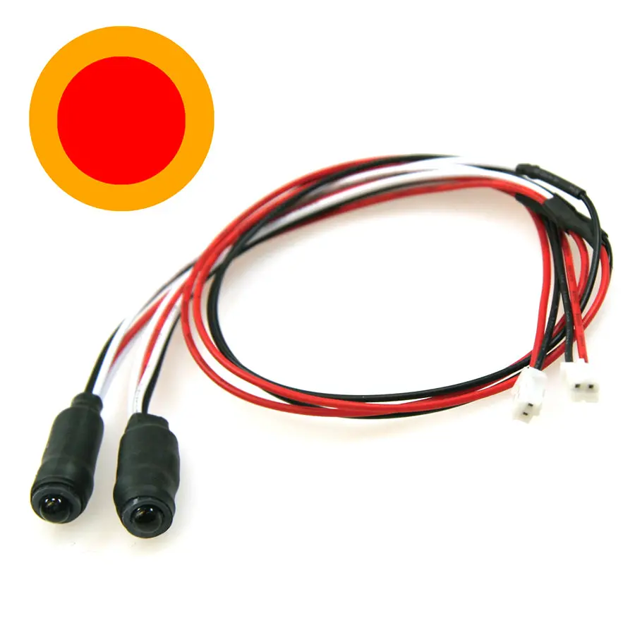 Eagle Racing Twin Action Angel Eyes Led 5Mm - Red/Orange 1