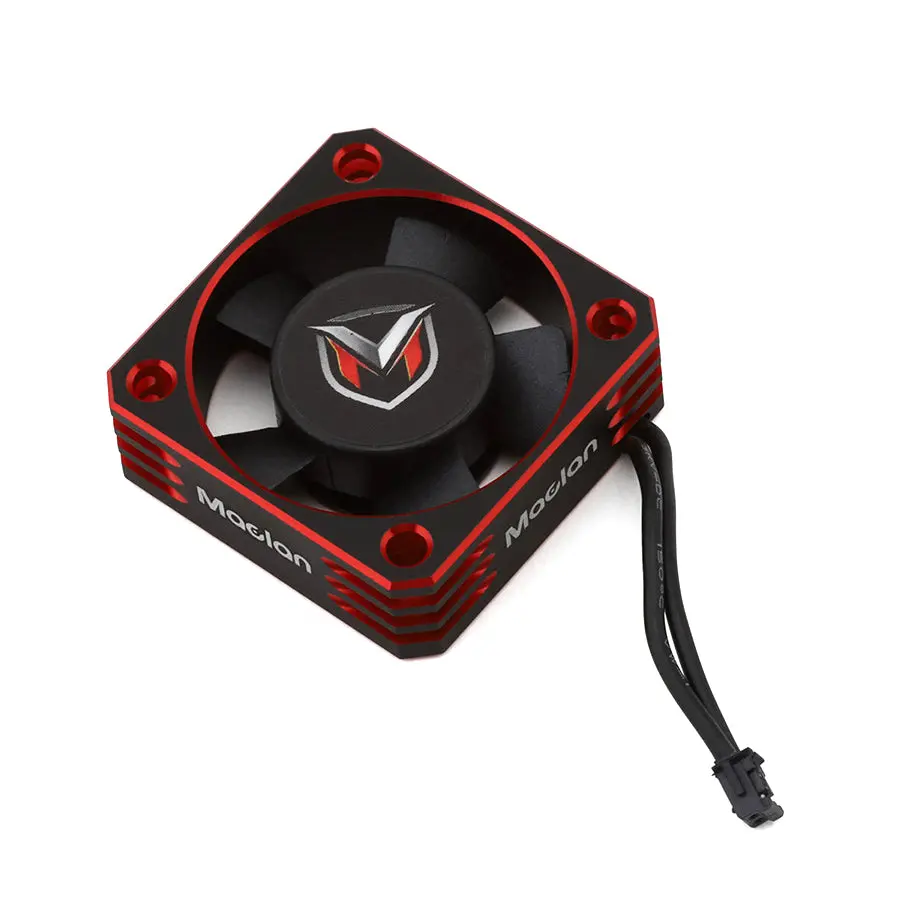 Maclan Alum. Hurricane V2 Fan - Black/Red 1