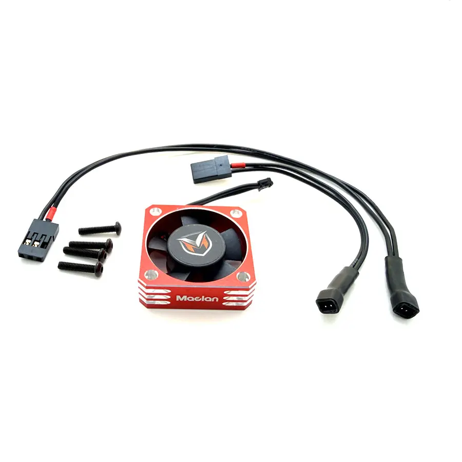 Maclan Alum. Hurricane V2 Fan - Silver/Red 1