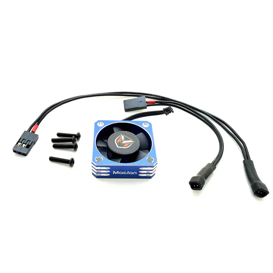 Maclan Alum. Hurricane V2 Fan - Silver/Blue 1