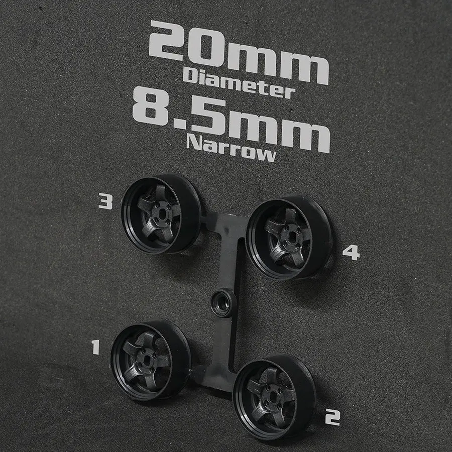 Ds Racing Mini-Z 20Mm Narrow Rims - Black 1