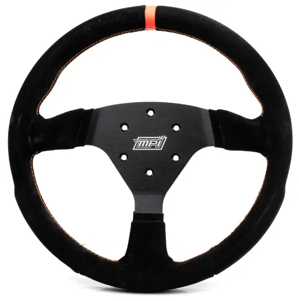 Mpi 12.75 Inch Aluminum Suede Steering Wheel 1