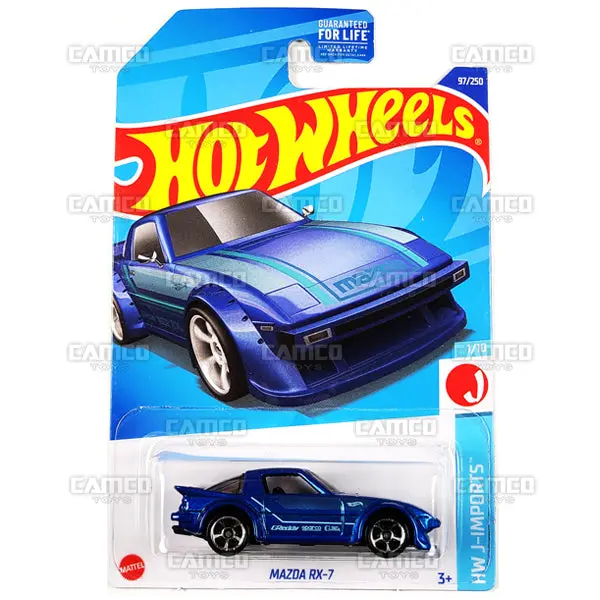 Mazda Rx-7 #97 Blue - Hw J-Imports - 2022 Hot Wheels 1