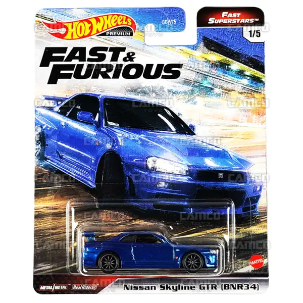 Nissan Skyline Gtr (Bnr34) #1 Blue - 2021 Hot Wheels (Fast Superstars) 1