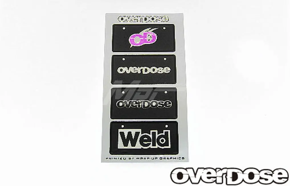 Overdose 3D Numberplate Sticker 1