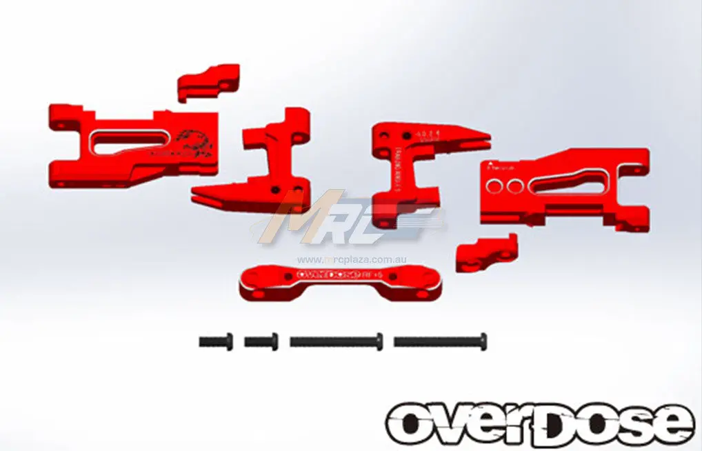 Overdose Adj. Alum. Rear Suspension Arm - Red 1