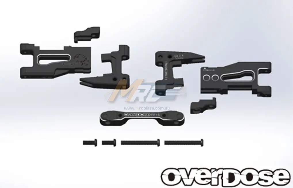 Overdose Adj. Alum. Rear Suspension Arm - Black 1