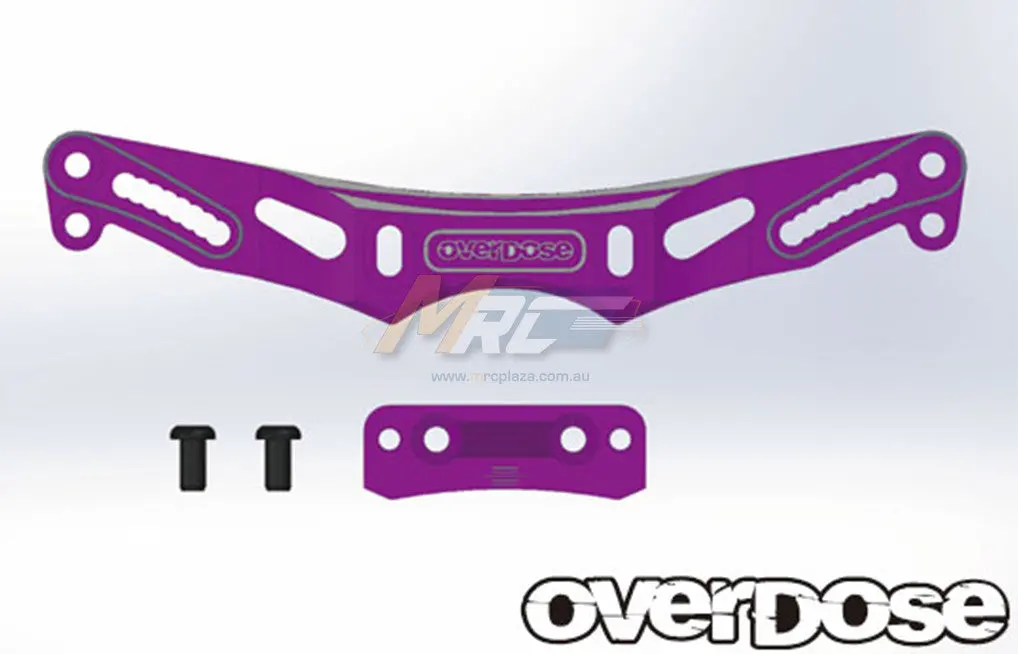 Overdose Height Adjustable Alum. Rear Shock Tower - Purple 1