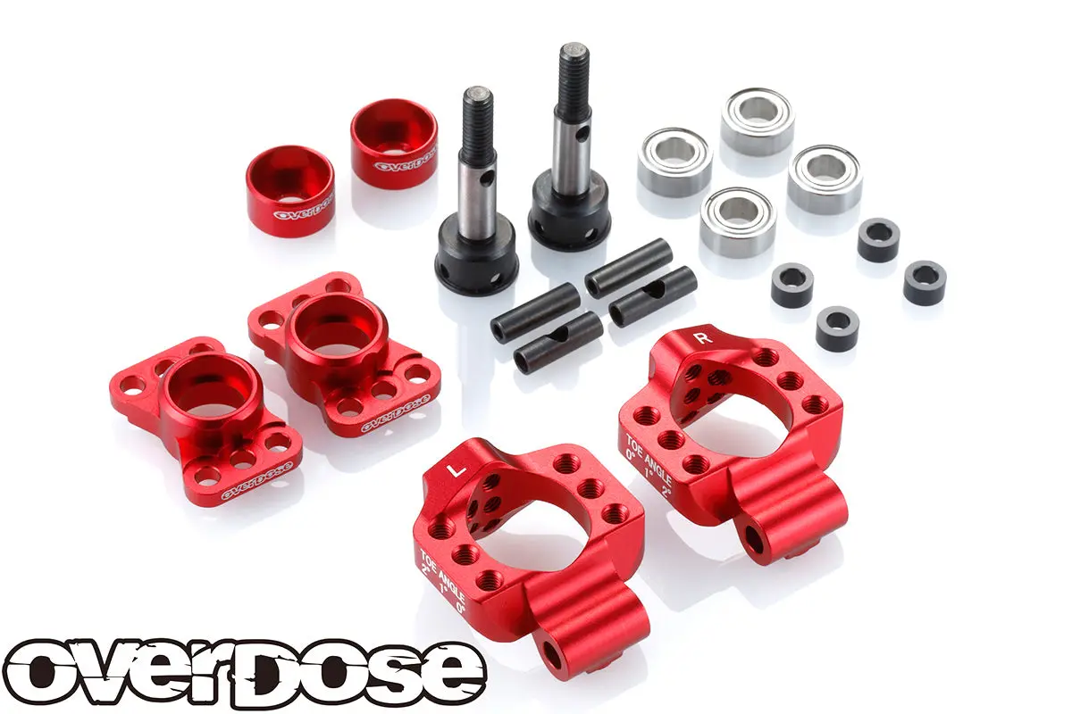 Overdose Alum. Adjustable Rear Upright - Red 1