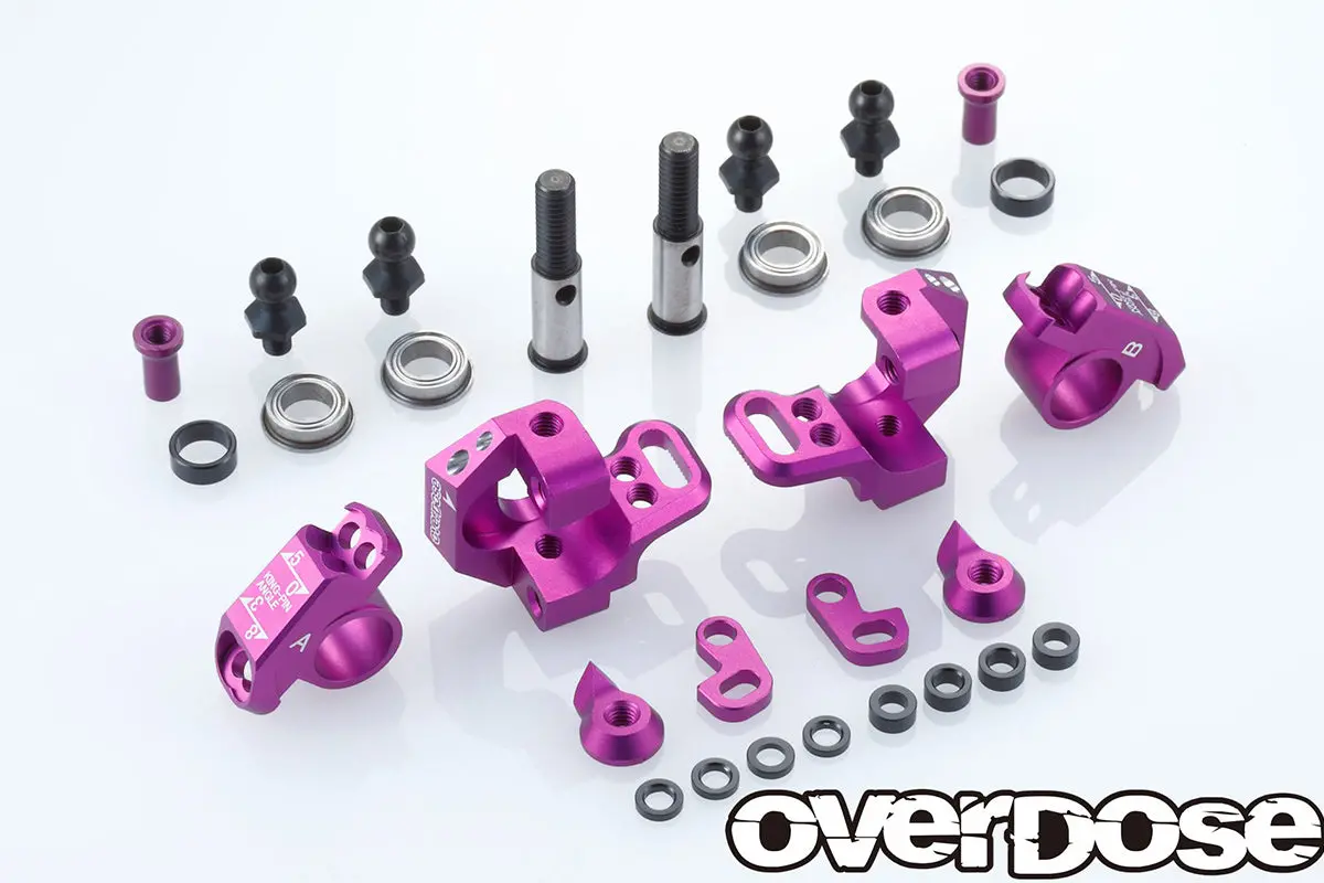 Overdose Alum. Adjustable Knuckle Set Type-2 - Purple 1