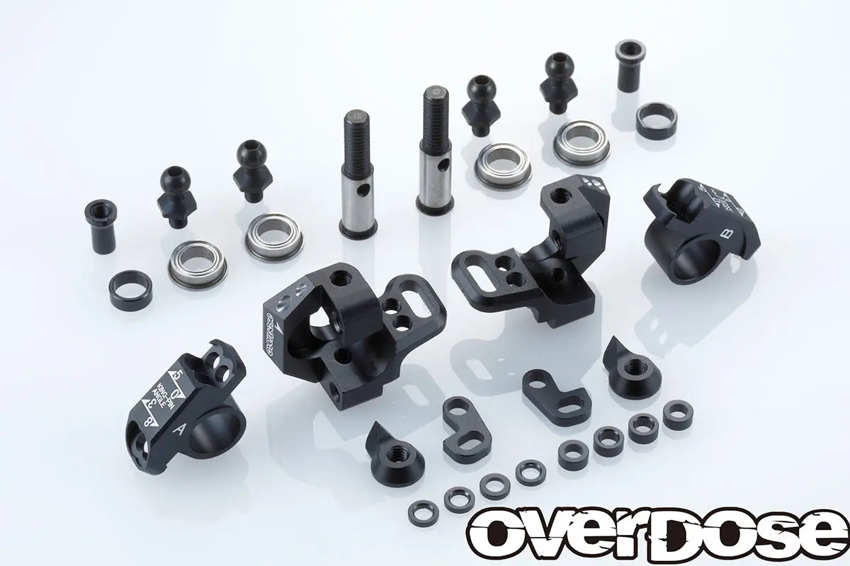 Overdose Alum. Adjustable Knuckle Set Type-2 - Black 1