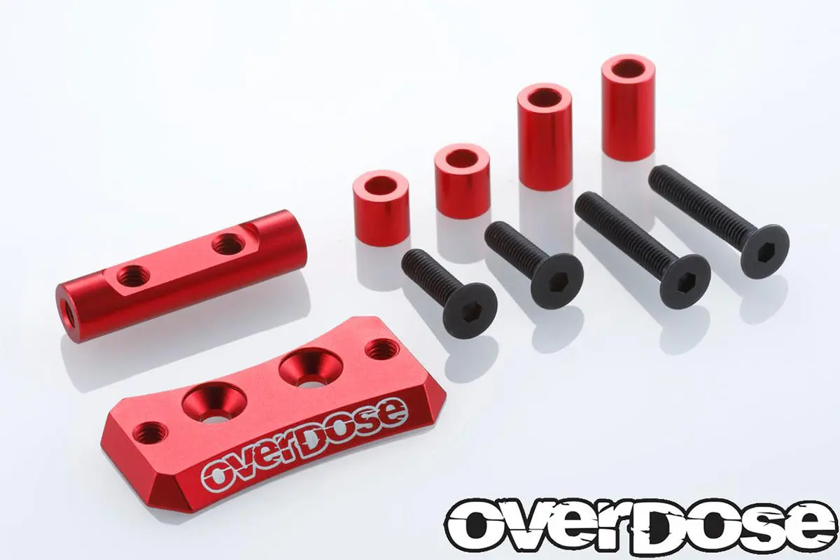 Overdose Alum. Cooling Fan Mount - Red 1