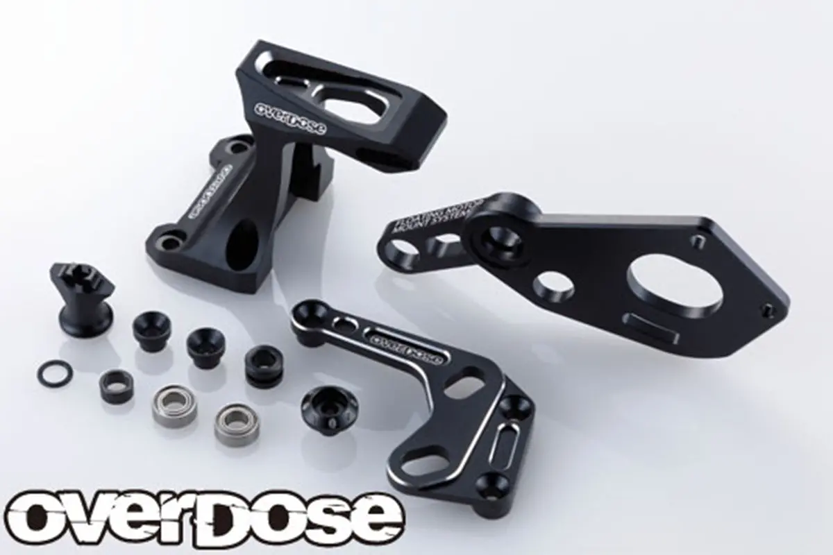 Overdose Alum. Floating Motor Mount System - Black 1