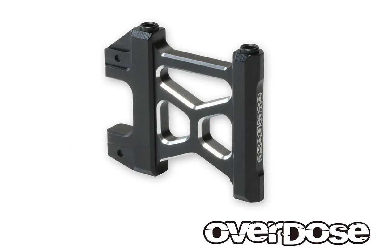 Overdose Alum. Rear Brace Mount - Black 1