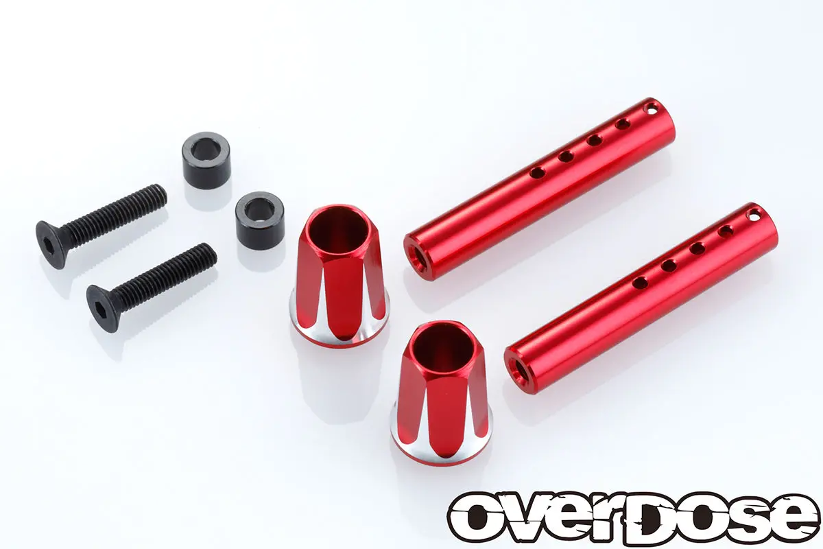Overdose Adjustable Alum. Front Body Post - Red 1