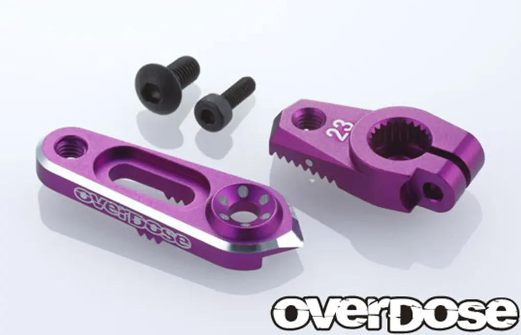 Overdose Jt Alum. Direct Servo Horn 23T - Purple 1