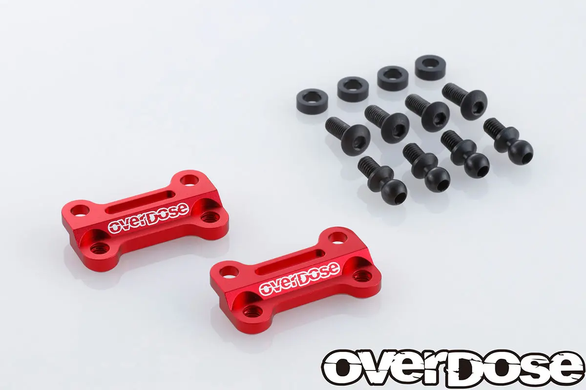 Overdose Tc Alum. Front Upper Arm Bracket - Red 1