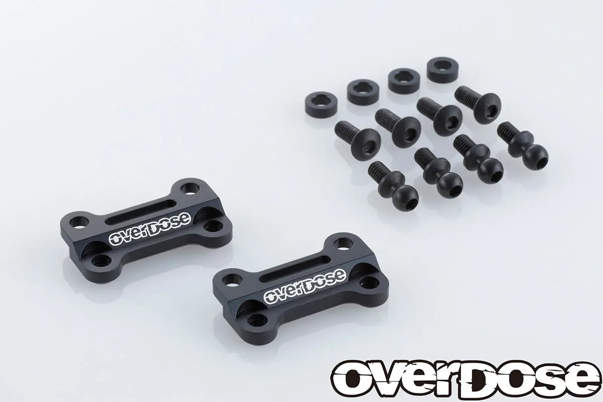 Overdose Tc Alum. Front Upper Arm Bracket - Black 1