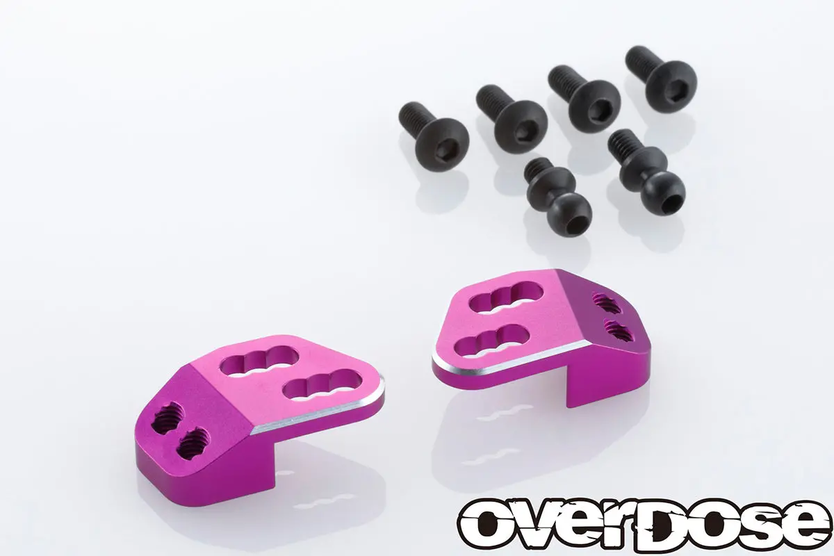 Overdose Tc Alum. Rear Upper Arm Bracket - Purple 1