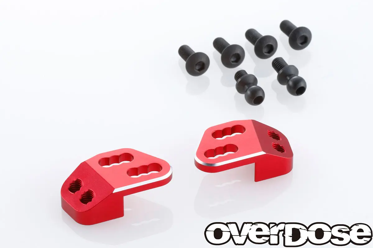 Overdose Tc Alum. Rear Upper Arm Bracket - Red 1