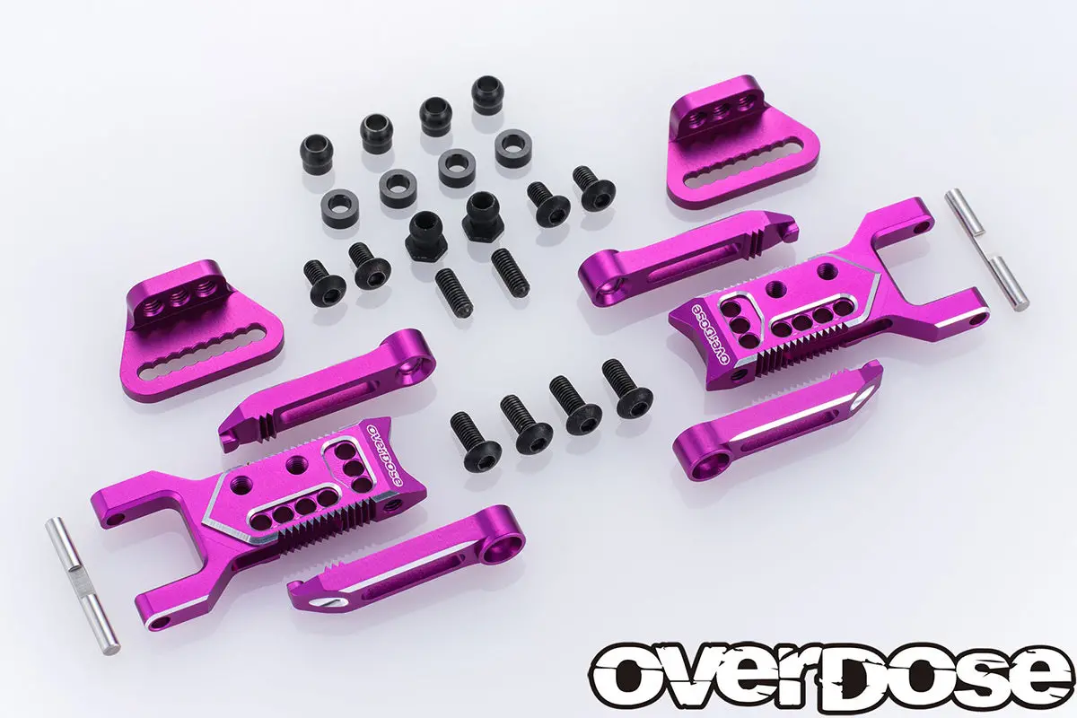 Overdose Adj. Alum. Rear Suspension Arm Type-3 - Purple 1