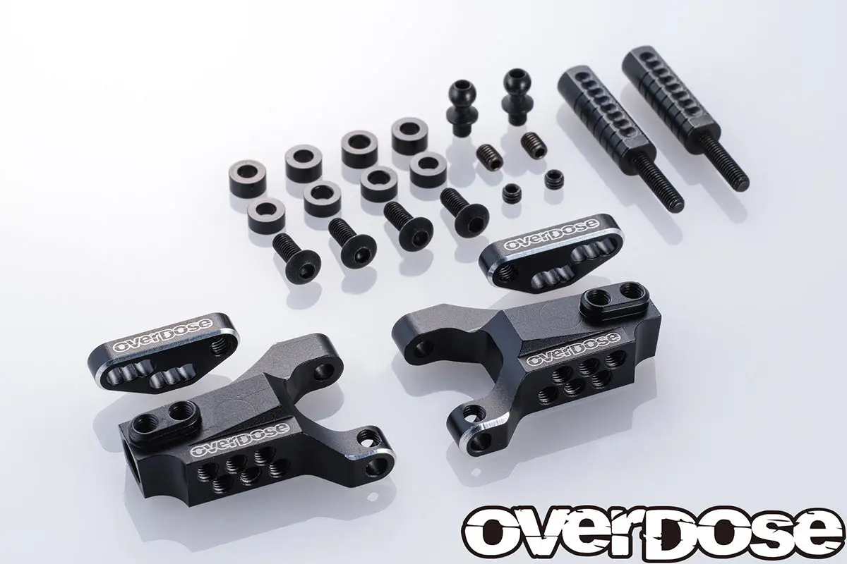 Overdose Adj. Alum. Front Suspension Arm Type-3 - Black 1
