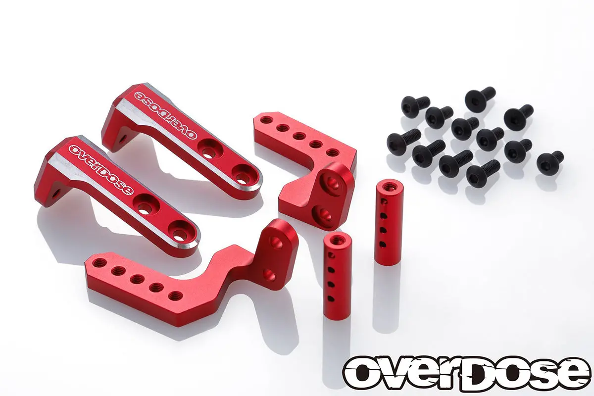 Overdose Alum. Rear Body Mount - Red 1