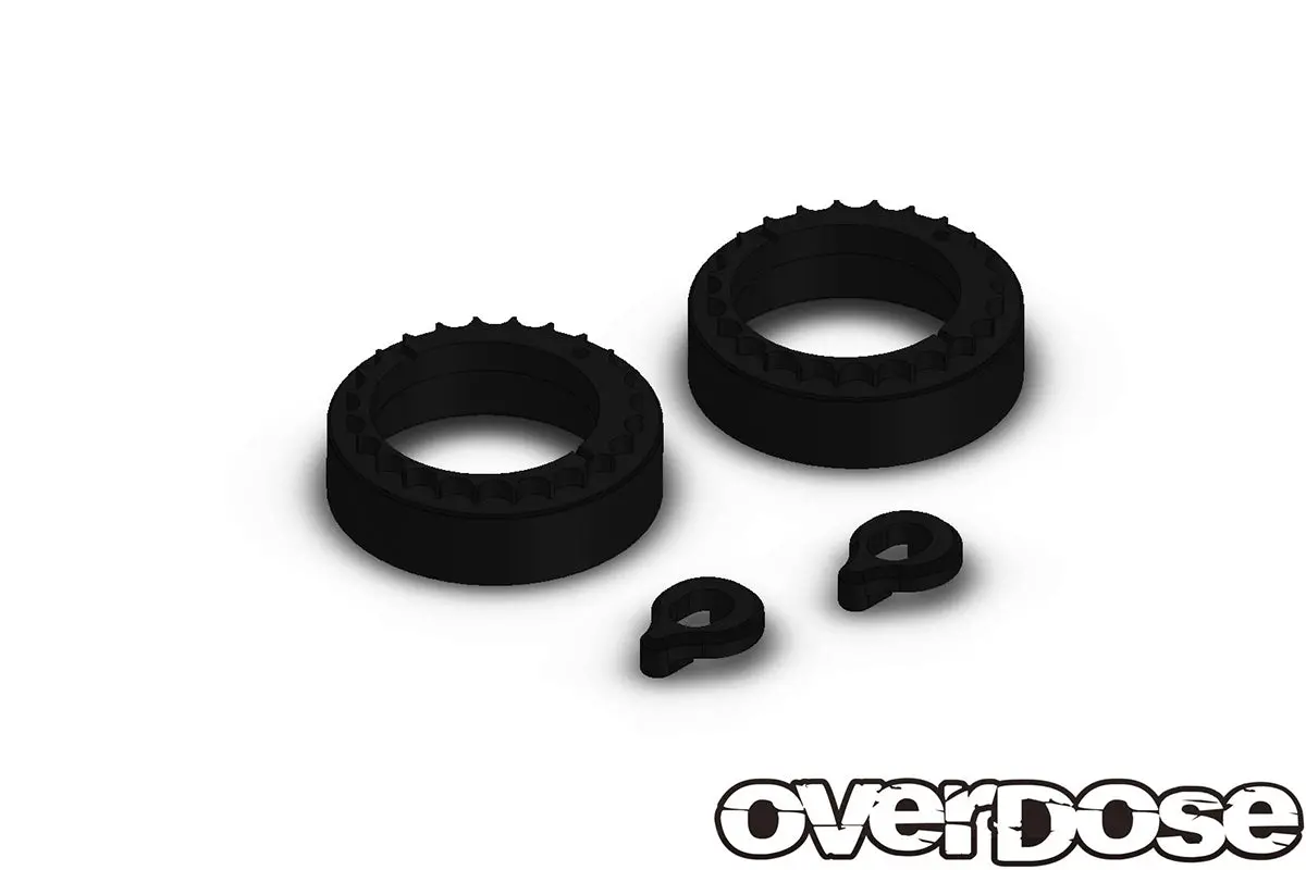 Overdose Alum. Bearing Adaptor ＆ Bearing Stopper Set - Black 1